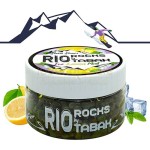 Recipient cu 100 grame de tutun pentru narghilea fara nicotina RIO Rocks by RioTabak Lamaie cu Menta - Gheata